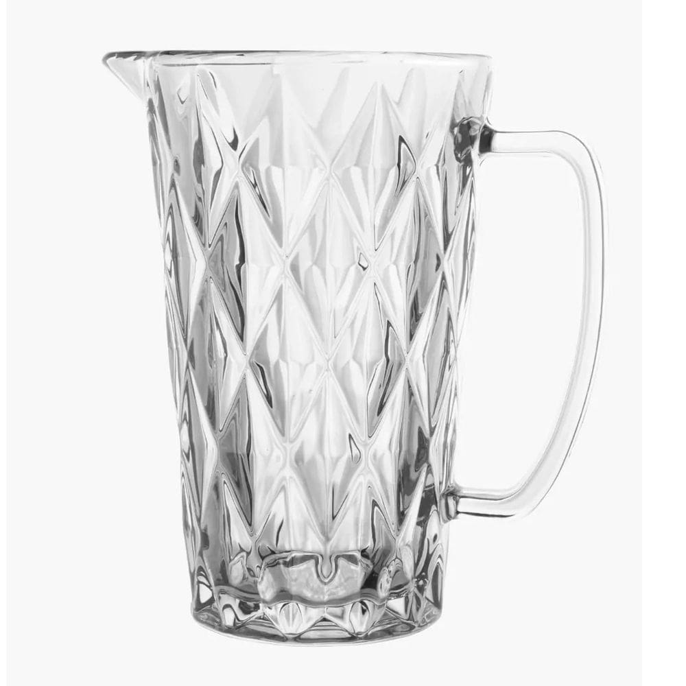 Jarra de Vidro Diamond Clear - 1 Litro - Lanty