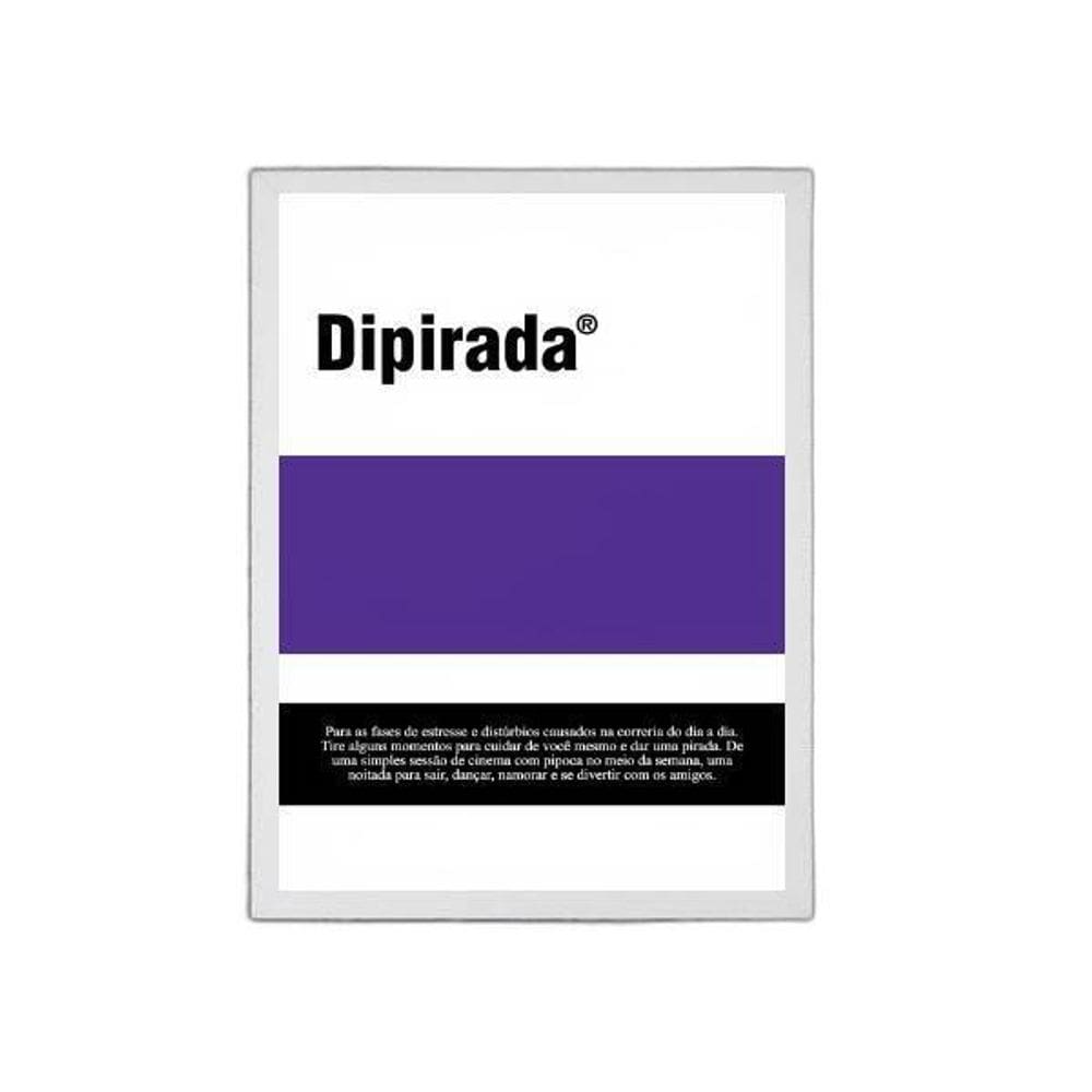 Quadro Decorativo Remédio Dipirada 33X24Cm Moldura Branca