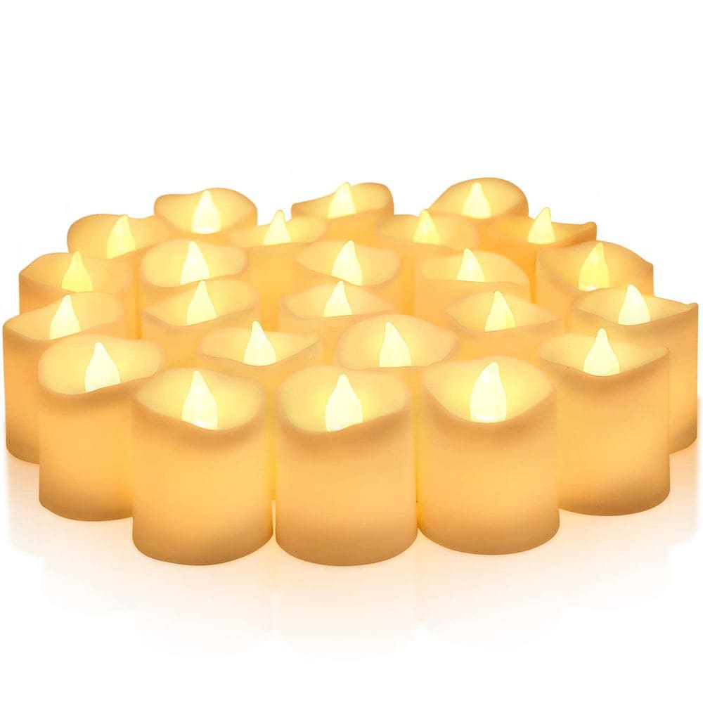 Velas sin llama vinmoso, paquete de 24, LED a pilas