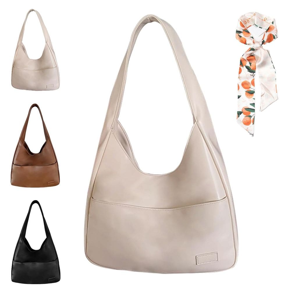 Bolso de Hombro PONNYC Color Sólido de Cuero Genuino para Mujer 2023