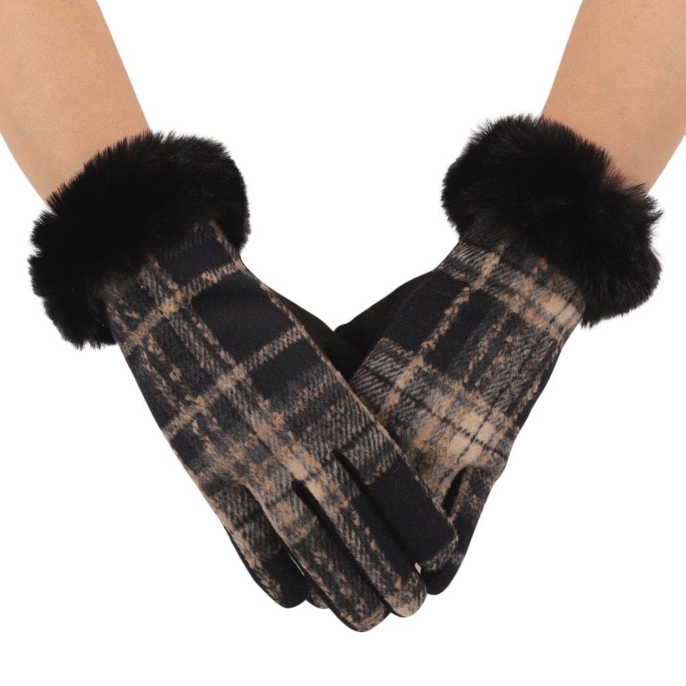 Guantes Para Mujer Flammi de Clima Frío en Suede Sintético Suave con Forro Peluche