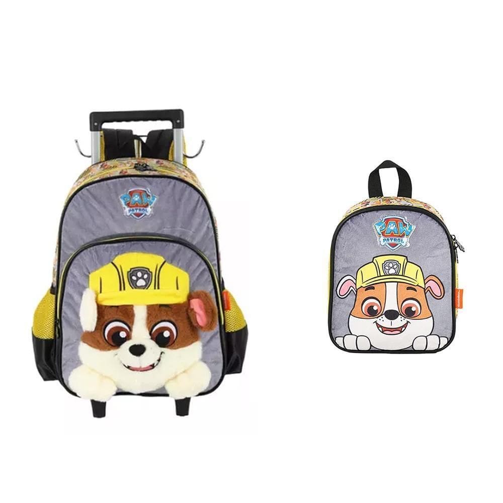 Kit Mochila Rodinhas + Lancheira Rubble - Luxcel