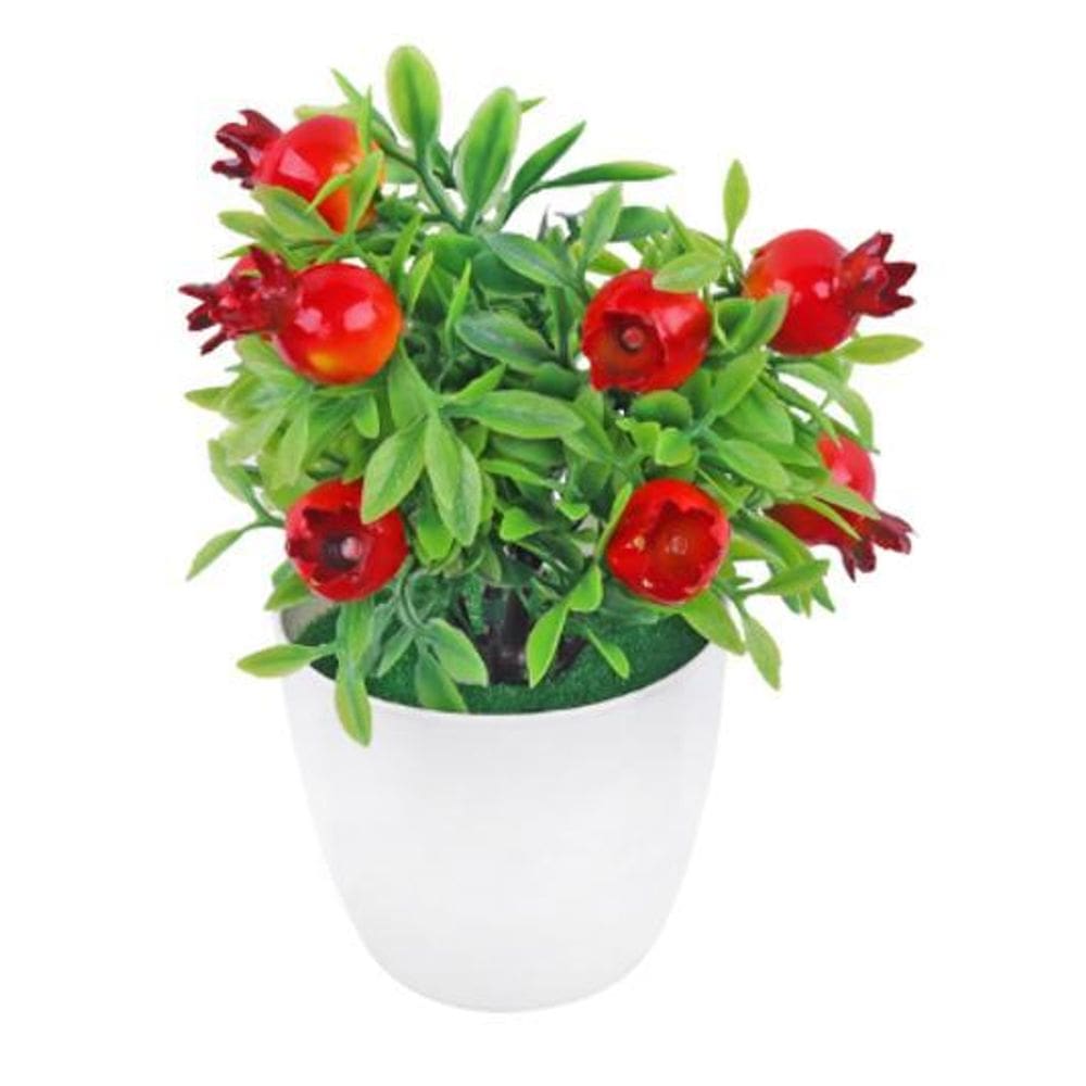 Vaso Planta Artificial Bonsai Romã Decoração Mesa Jardim