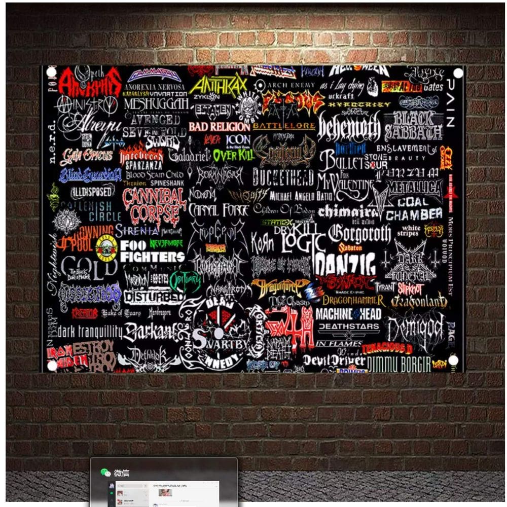 Pôster, banner e bandeira, pintura em tela, Rock and Roll ASLKUYT