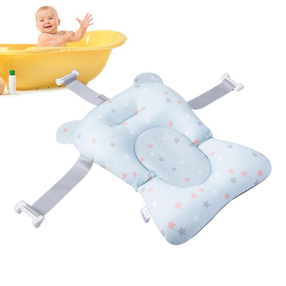 Almofada de banho para bebês Shakven Portable Travel com tapete de banho macio