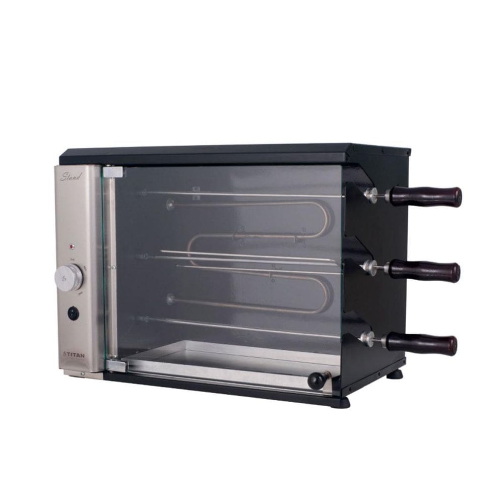 Churrasqueira Elétrica Vertical Bancada 3 Espetos Porta