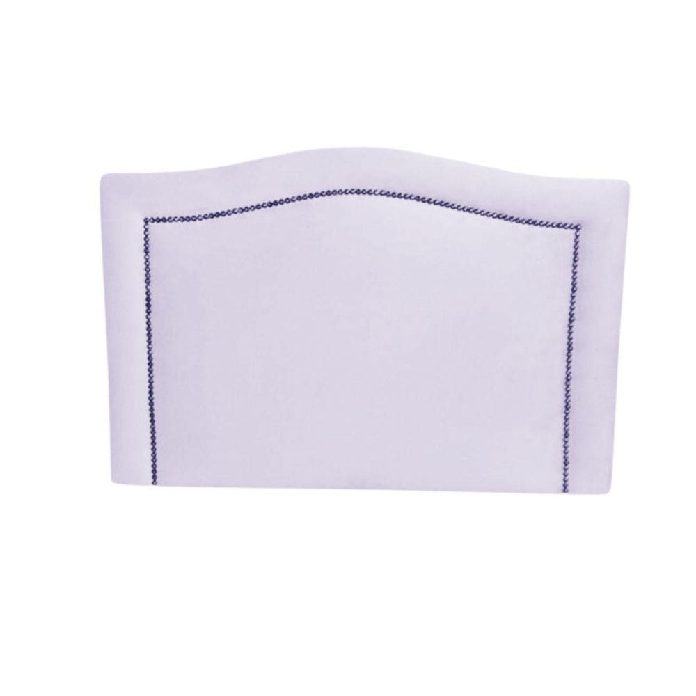 Cabeceira Estofada Solteiro Branca Línea Tacha Fumê