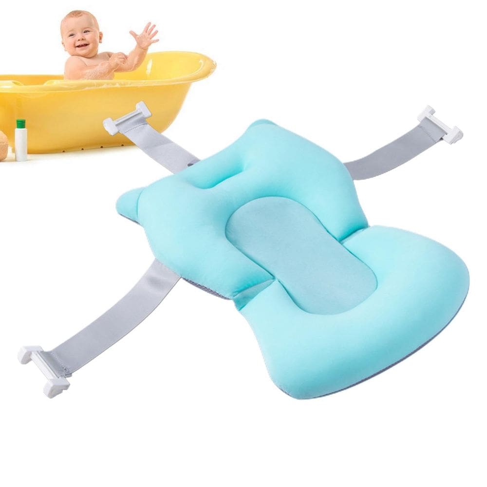 Almofada de banho para bebês Shakven Portable Travel com tapete de banho macio