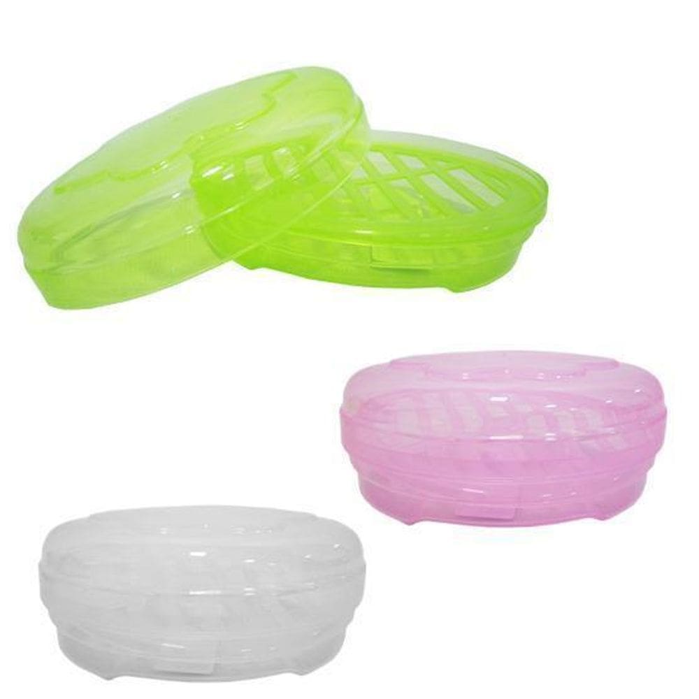 Saboneteira De Pia De Plastico Oval Transcolor Tampa E Tela