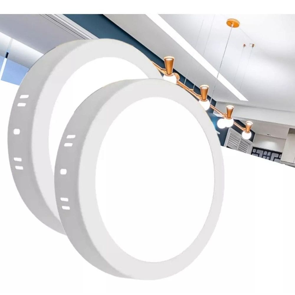 Kit 2 Paflon Ilumimax 32W 4000K Glm1832Bmh Sobrepor Redondo