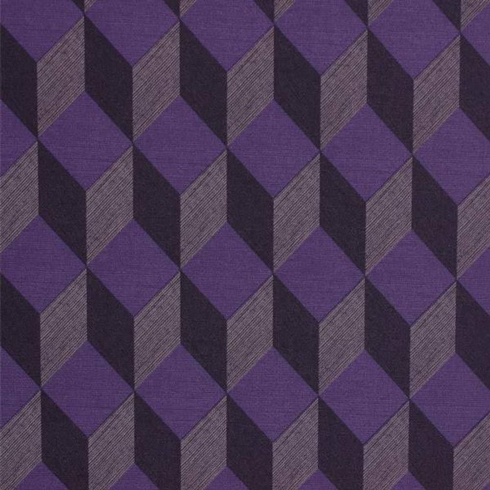 Papel De Parede K&G 3D Cubos Roxo Vinílico Lavável