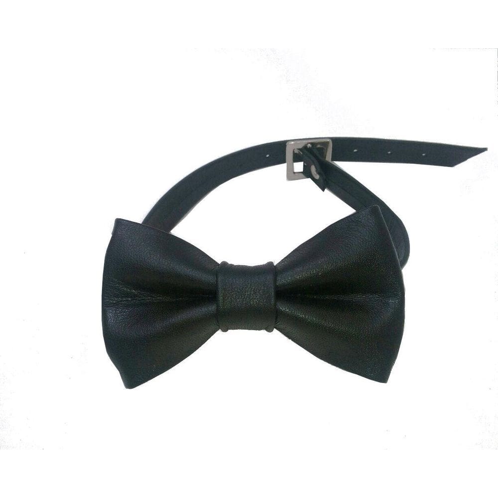 Gravata Borboleta Preta GV002 Couro