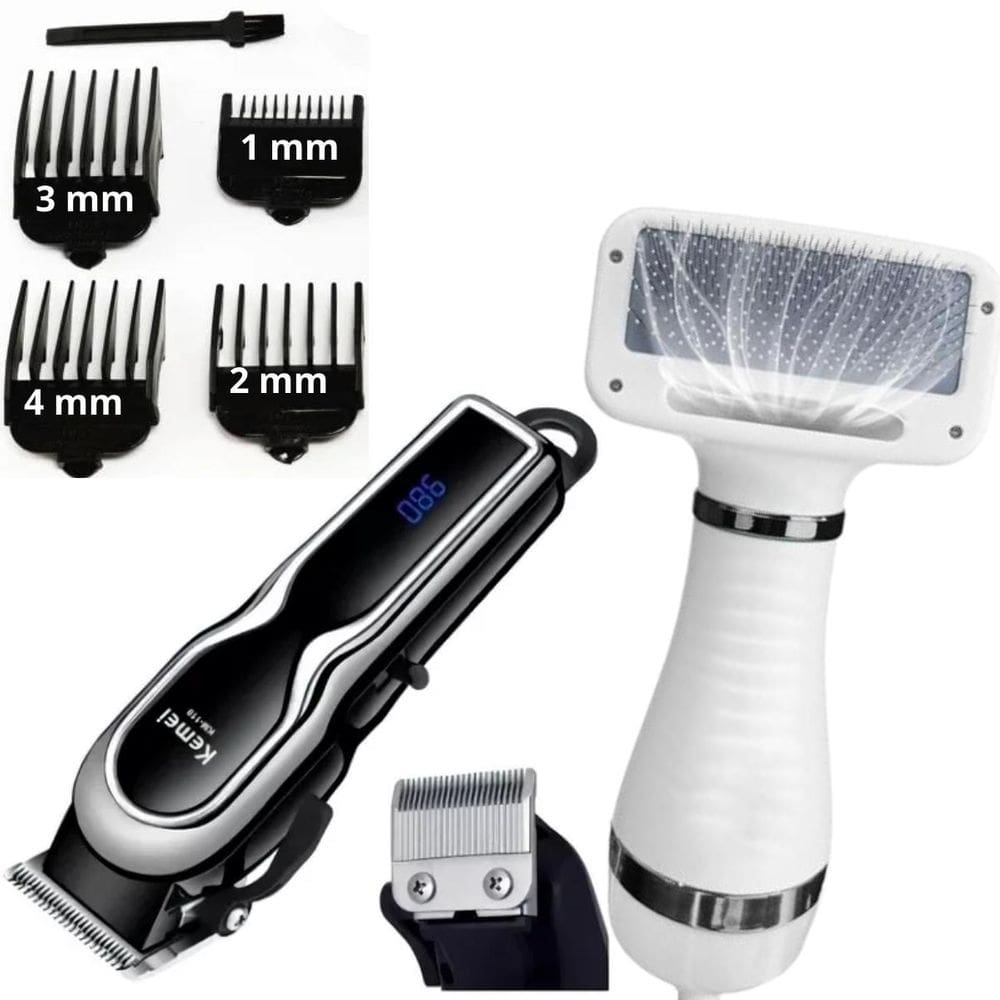 Kit Pet Shop Máquina De Tosa + Secador Prático