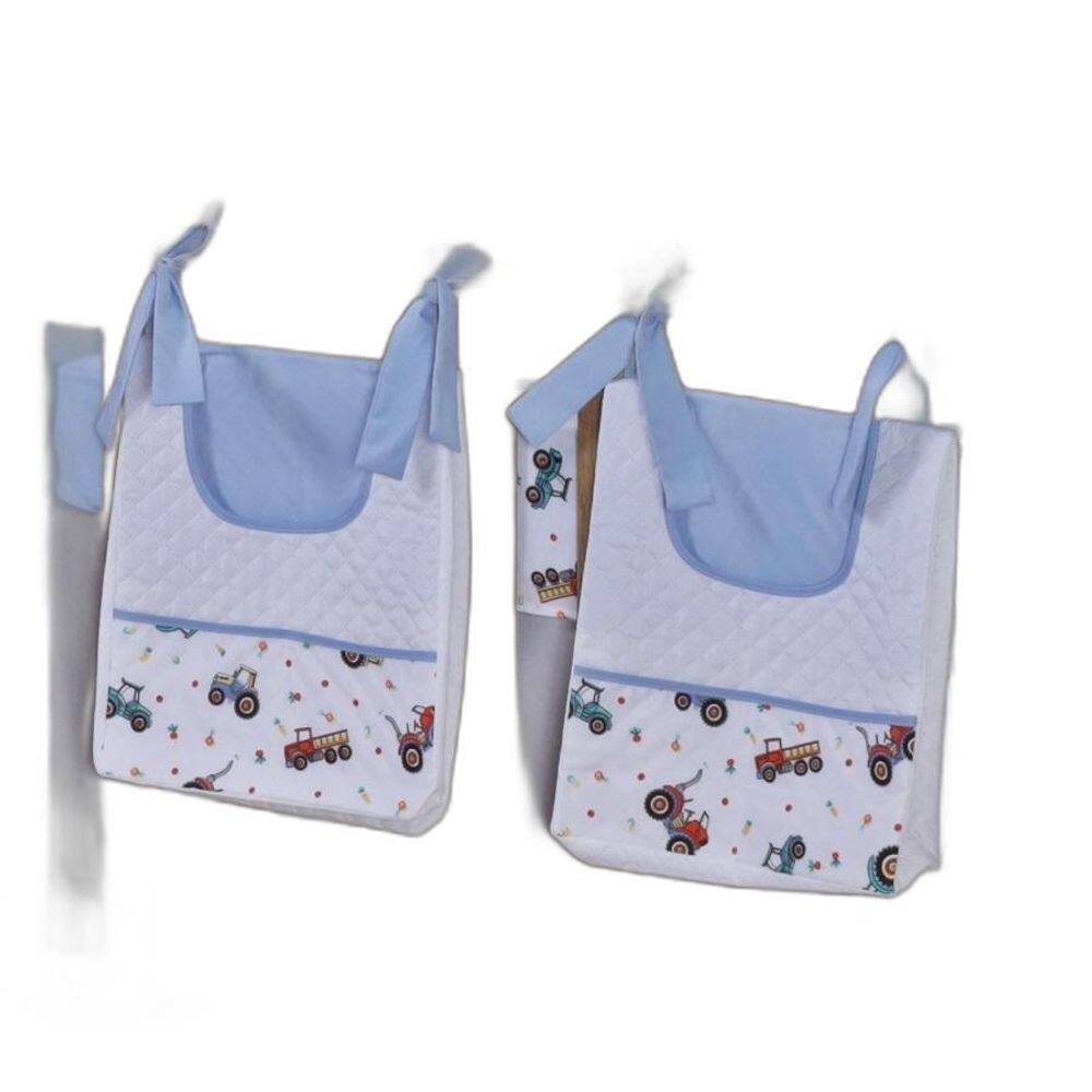 Porta Fralda Organizador Quarto Bebê Menino Menina 2 Peças