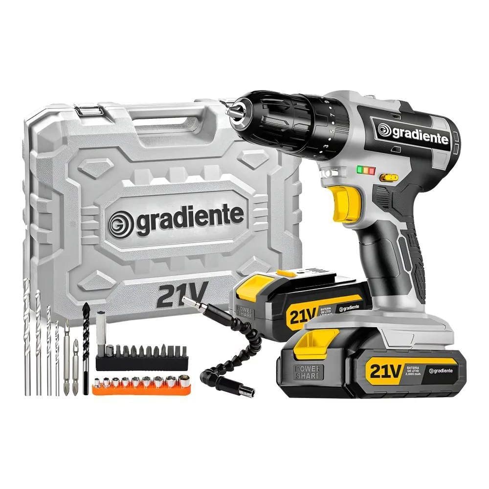 Furadeira Parafusadeira Bateria 21V Gradiente
