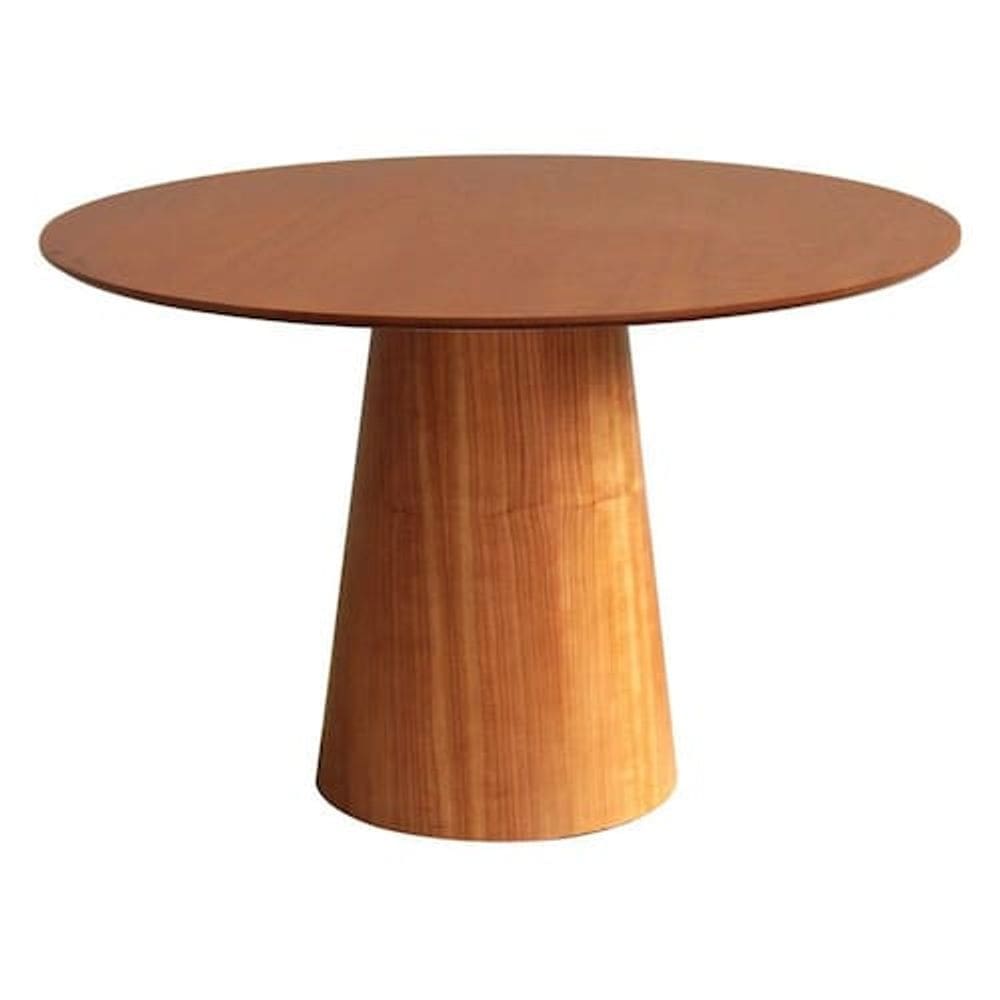 Mesa de Jantar Base Cone em Madeira Laminada - 108cm Amadeirado - Marrom