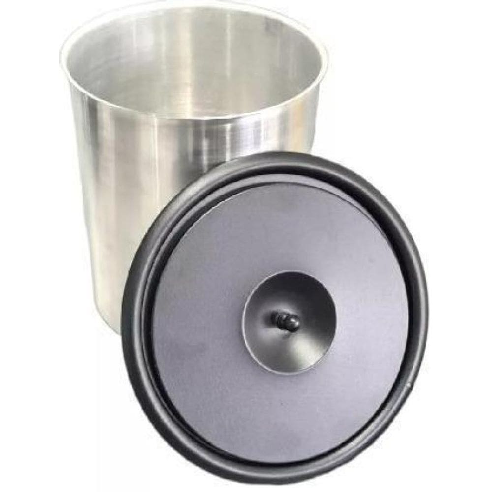 Lixeira De Embutir 03 Litros Tampa Preta Em Inox P/Bancadas