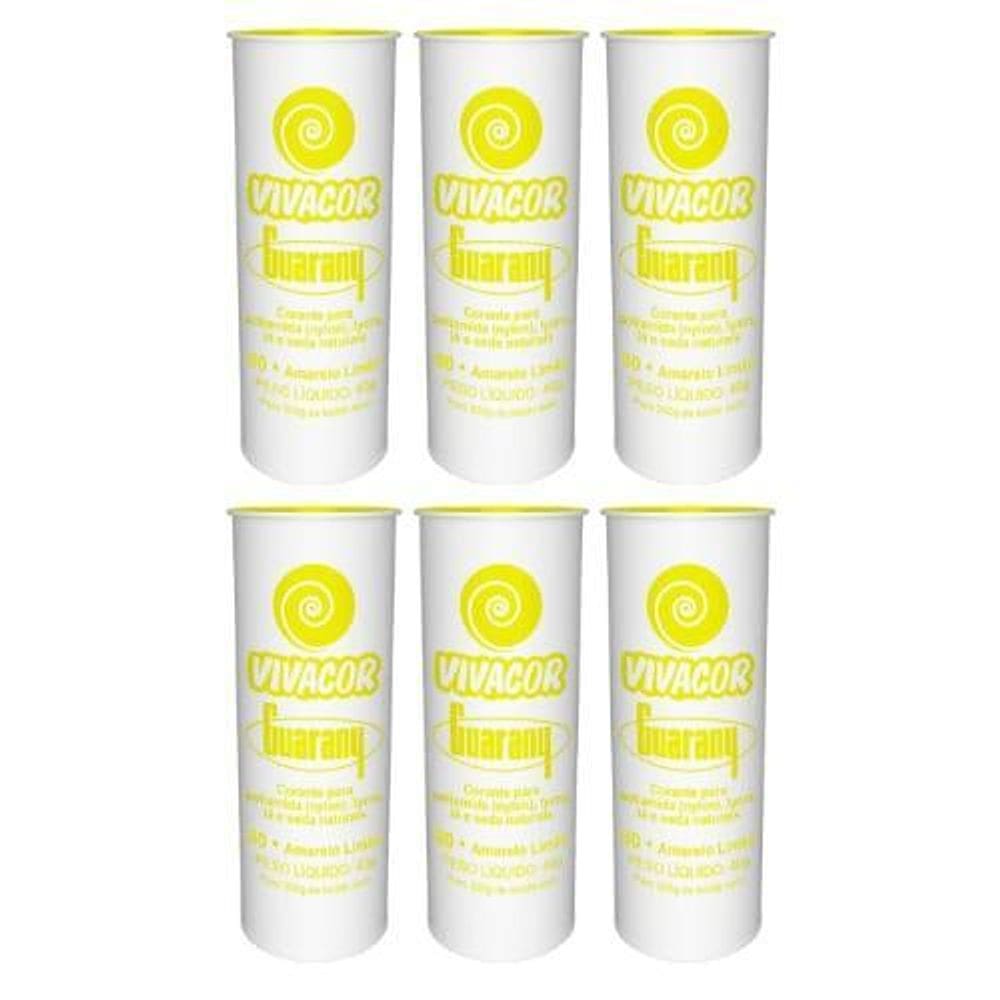 Tinta Tecido Corante Roupas Vivacor Guarany 6U Amarelo Limão