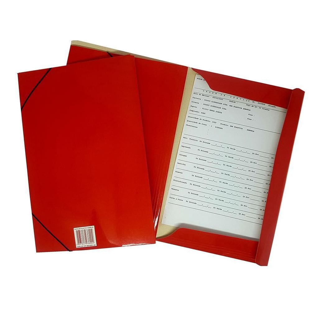 Pasta Aba Elastica Oficio Vermelho-Amo Pct C/30 Promoçao 24H