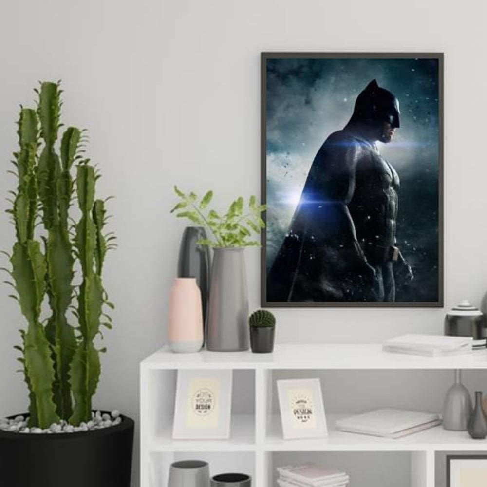 Quadro Decorativo Fotografia Batman Cavaleiro Das Trevas 45X34Cm