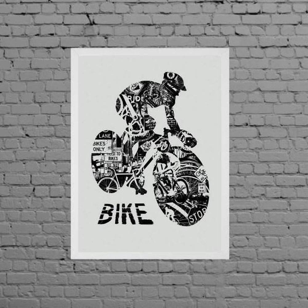 Quadro Decorativo Bike Art 33X24Cm