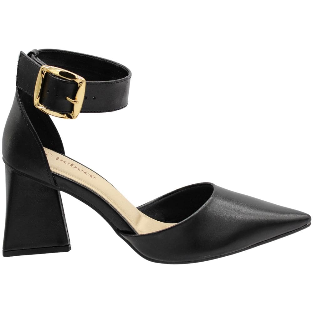 Sapato Scarpin Salto Médio Triangular Bebecê Fivela Feminino
