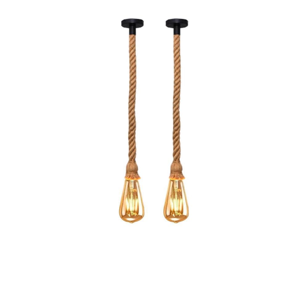 Kit 2 Pendente Rústico Lustre Luminária Vintage Bivolt 4W