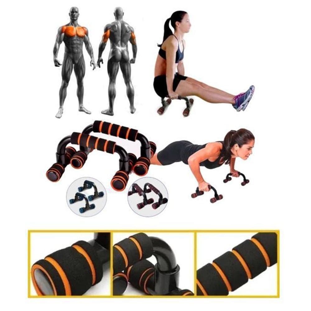 Barra De Apoio Para Flexão De Braço Ergonômica Desmontável