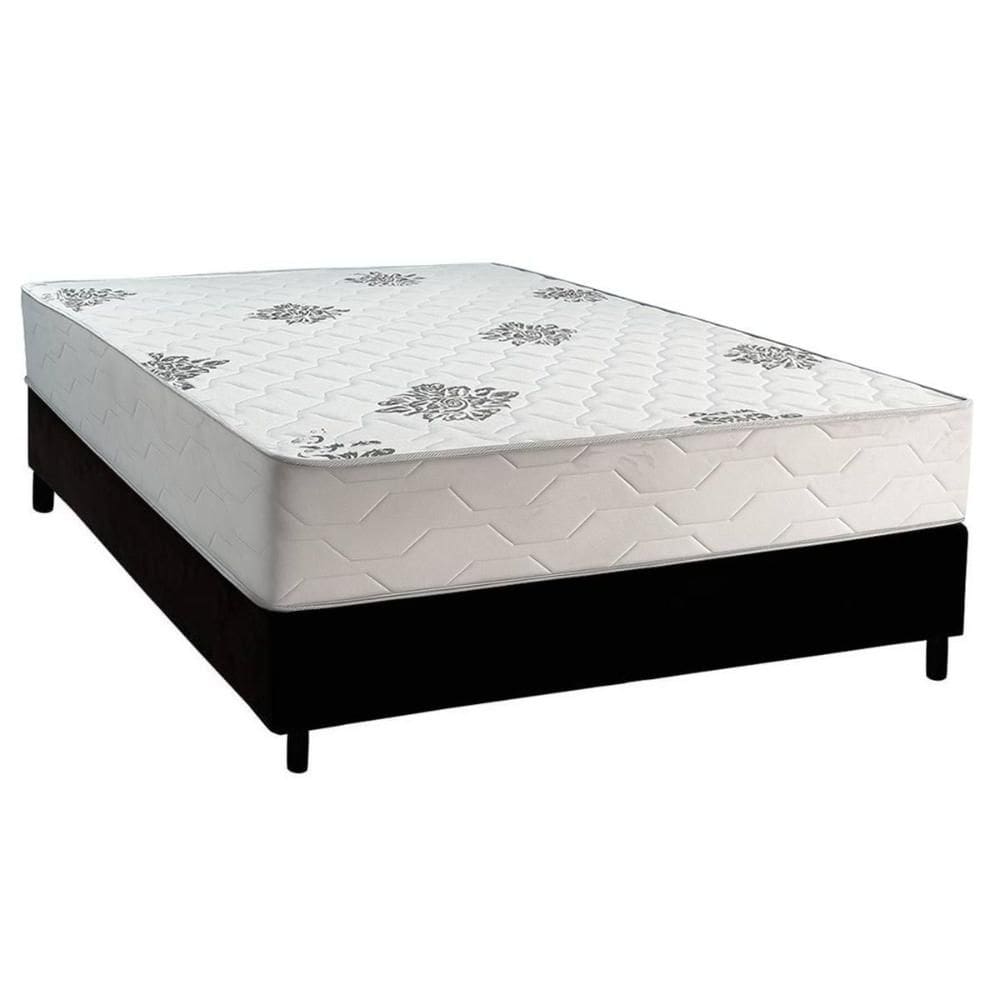 Cama Box Casal + Colchão Ortopédico Inovaflex Comfort