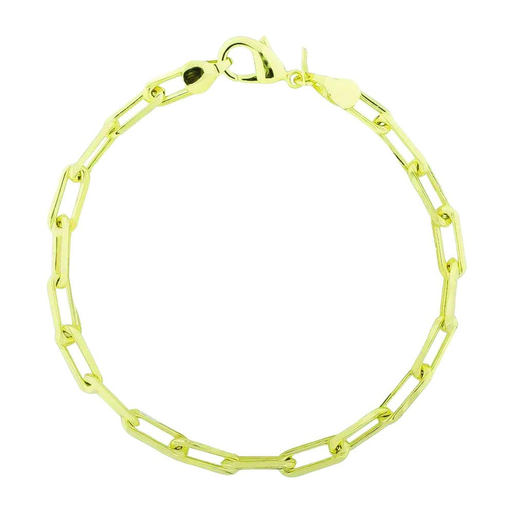 Pulseira Masculina Grossa Malha Cartier Folheada Em Ouro 18K