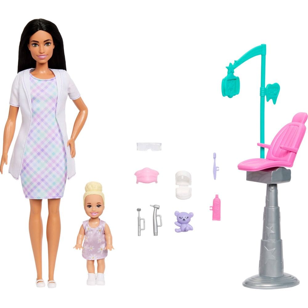 Playset Barbie Carreiras Dentista com Bonecas e Acessórios