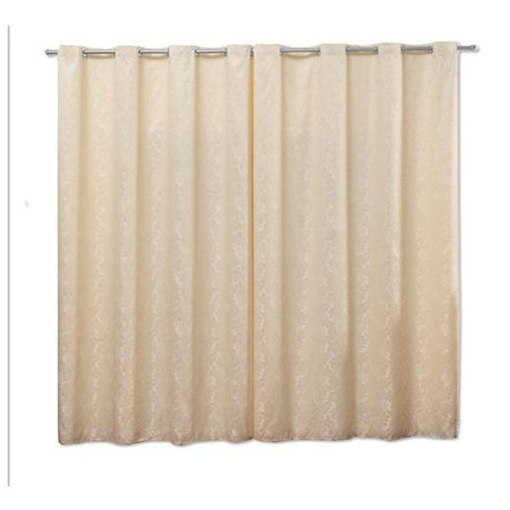 Cortina Jacquard Corta Luz Tecido Palha 5,00X2,80