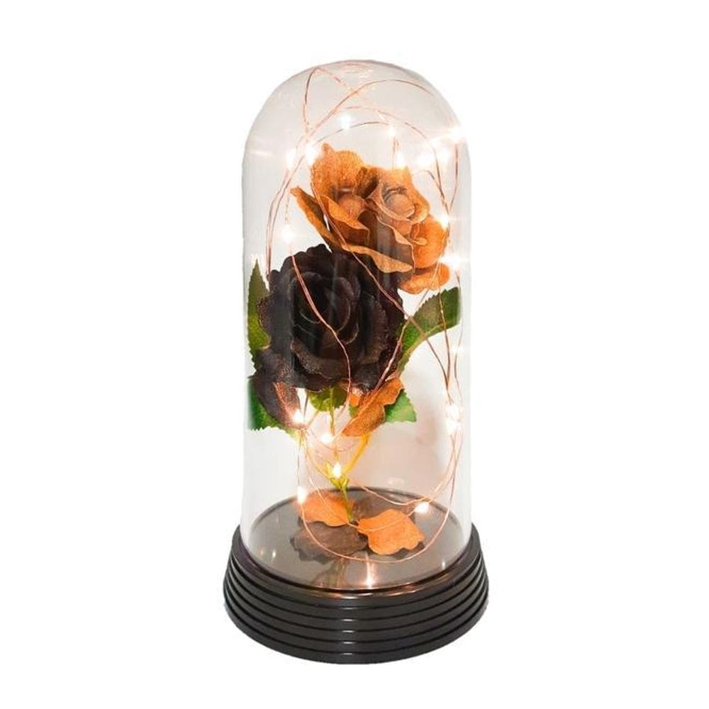 Luminária Rosa Dupla Dourado E Preto Presente Para Namorada