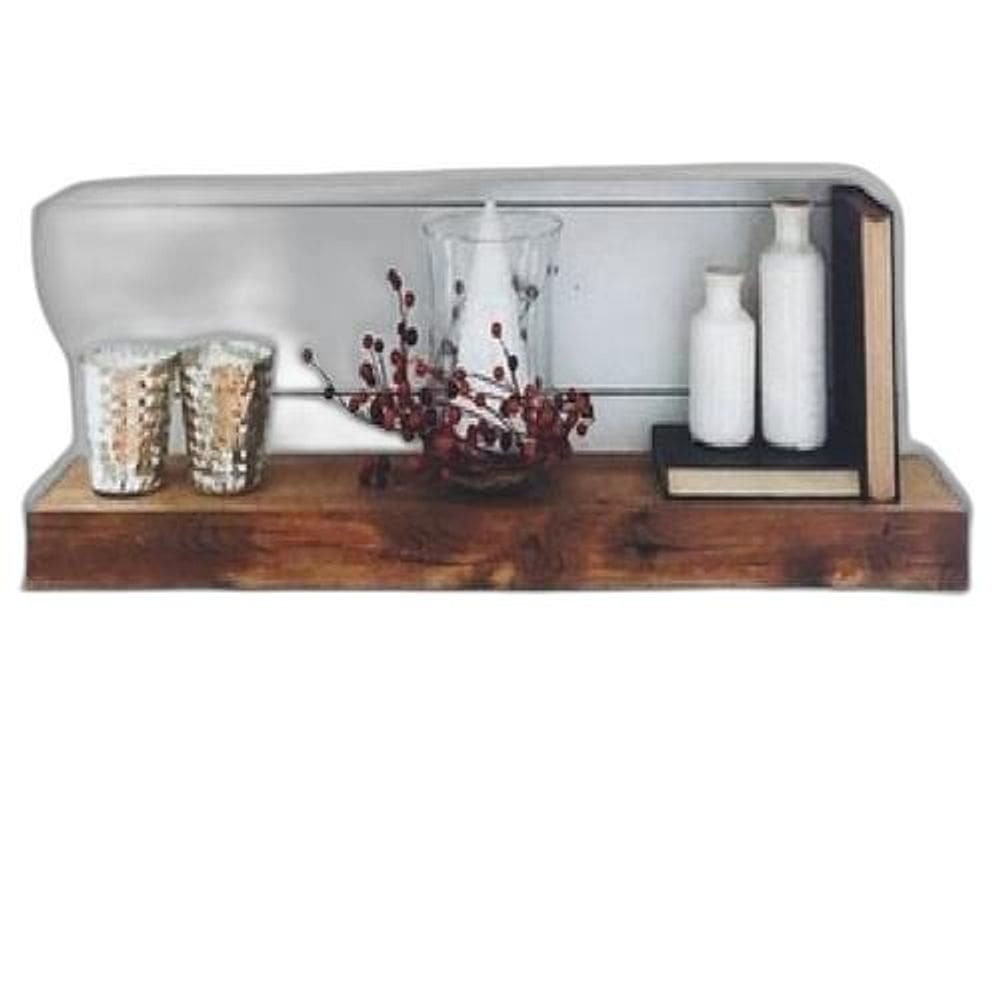 Prateleira Com Suporte Invisível Madeira Maciça 80X15