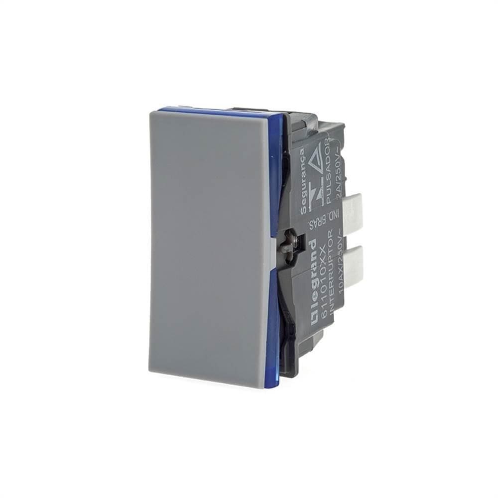 Interruptor Simples 10A 250V Sem Placa Pial Plus+ - Cinza