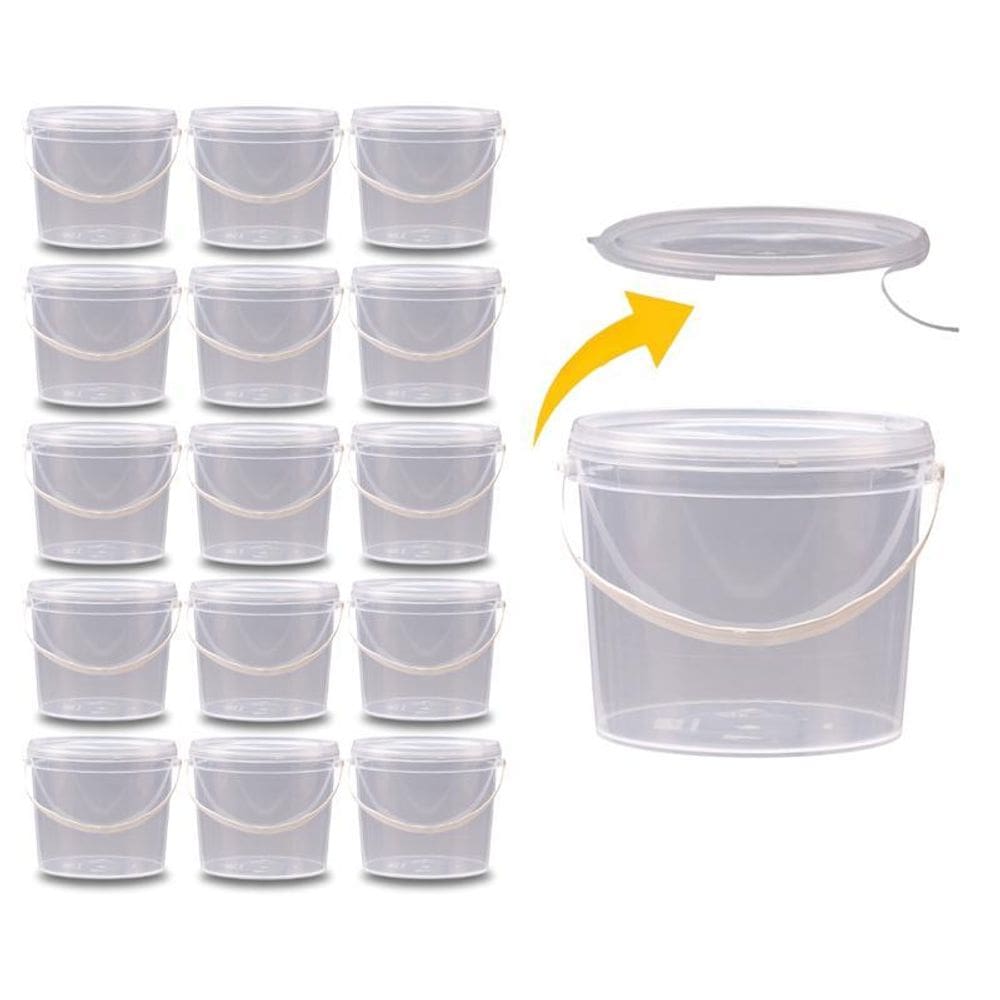 Balde Para Perfumes 2.2 Litros Com Tampa - Kit 15 Pçs