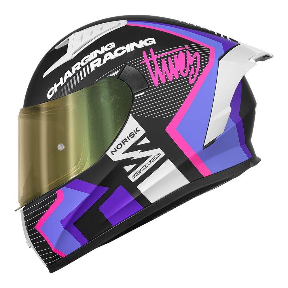 Capacete Norisk Flow Vizion Preto e Roxo