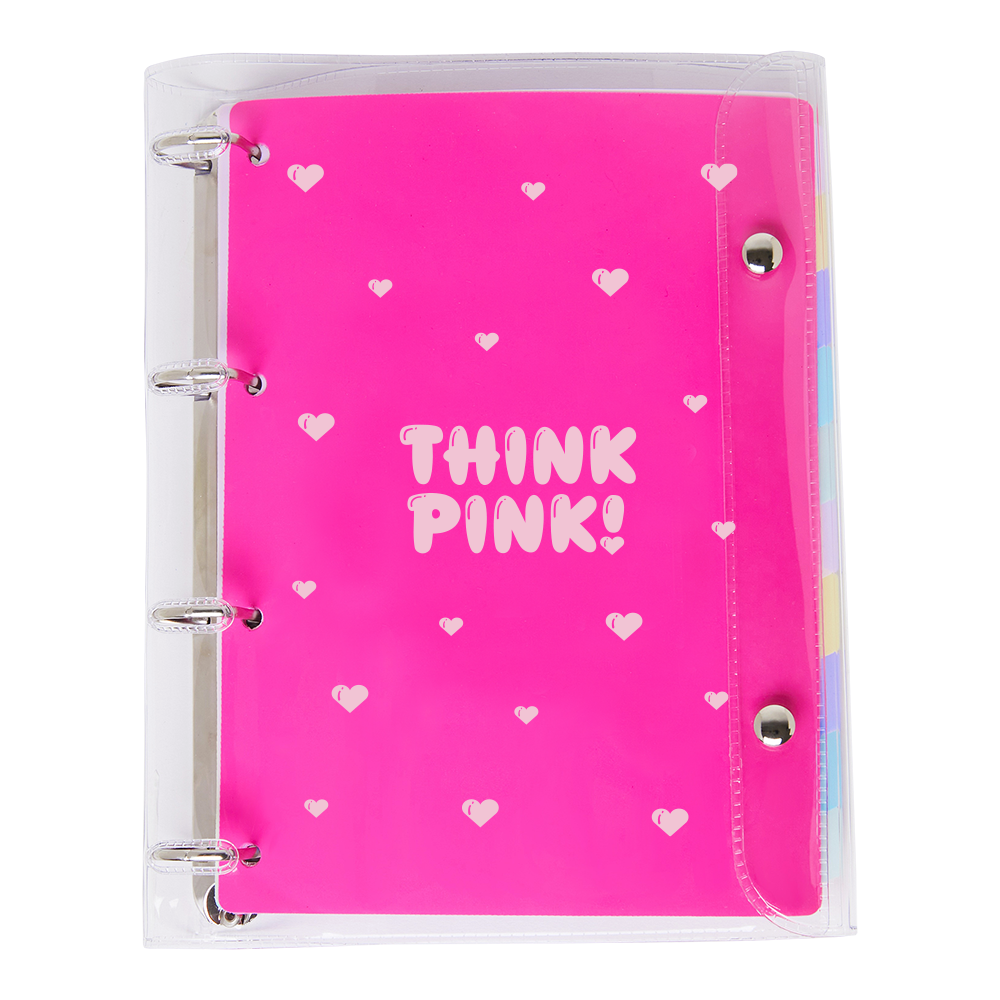 Caderno Argolado PVC PINK - POLIBRAS