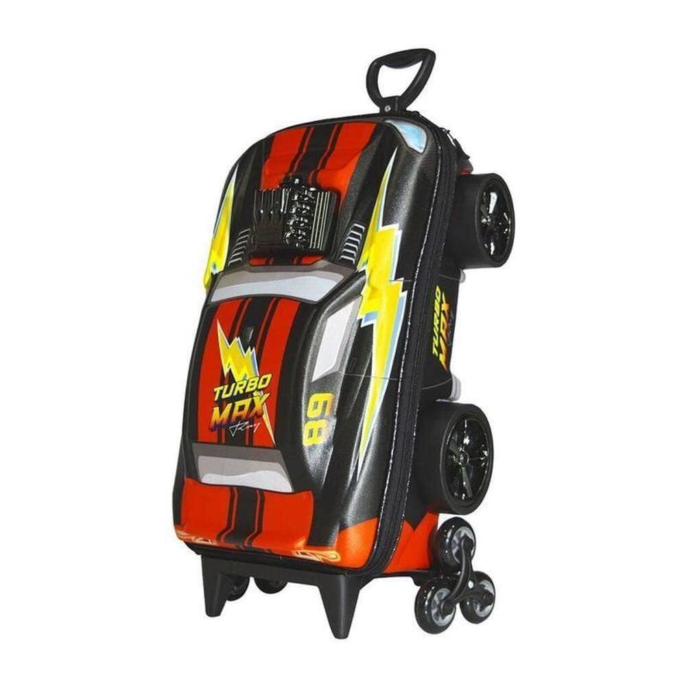 Mochila de Rodinhas 3D Maxtoy TurboMax Ray Preto