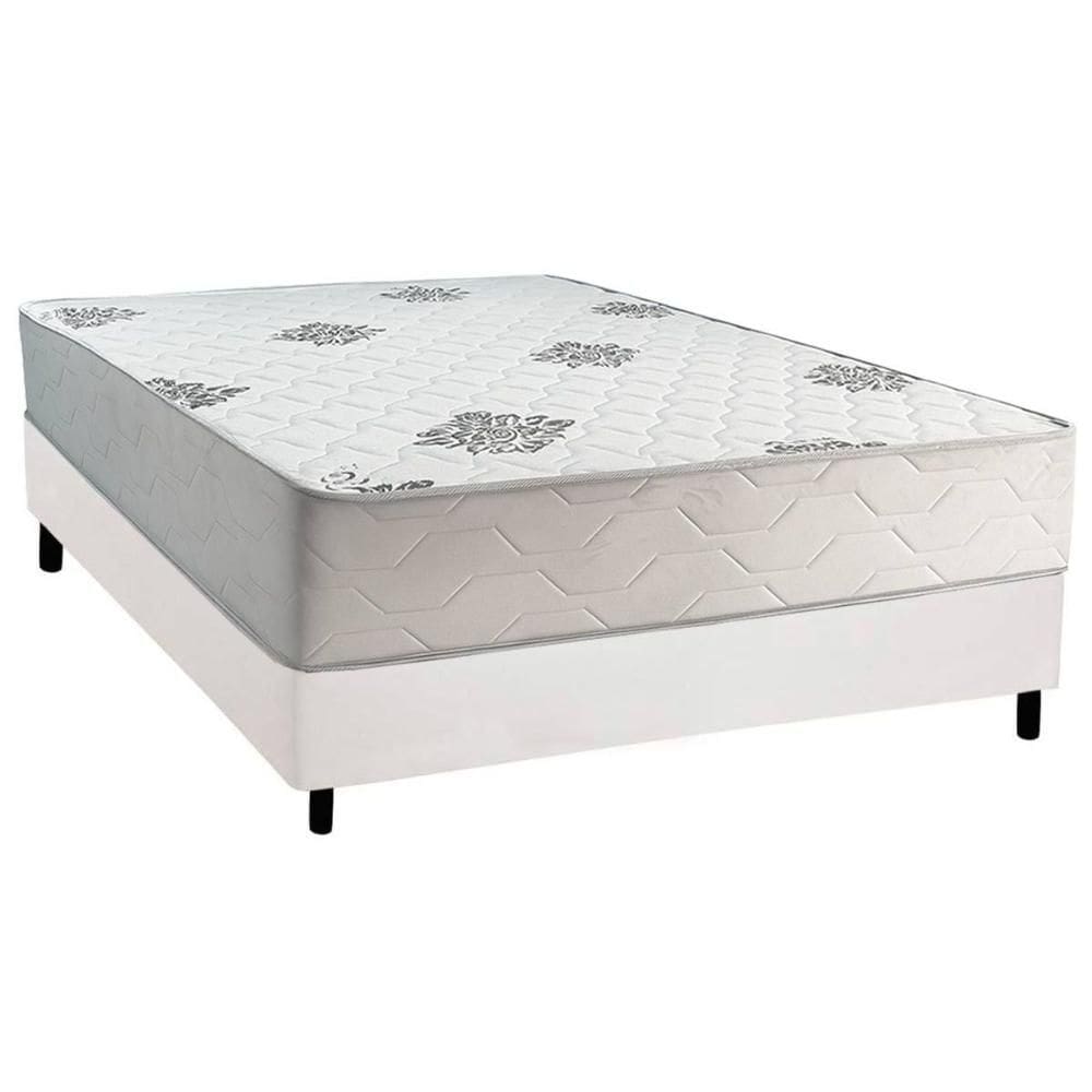 Cama Box Casal + Colchão Ortopédico Inovaflex Comfort