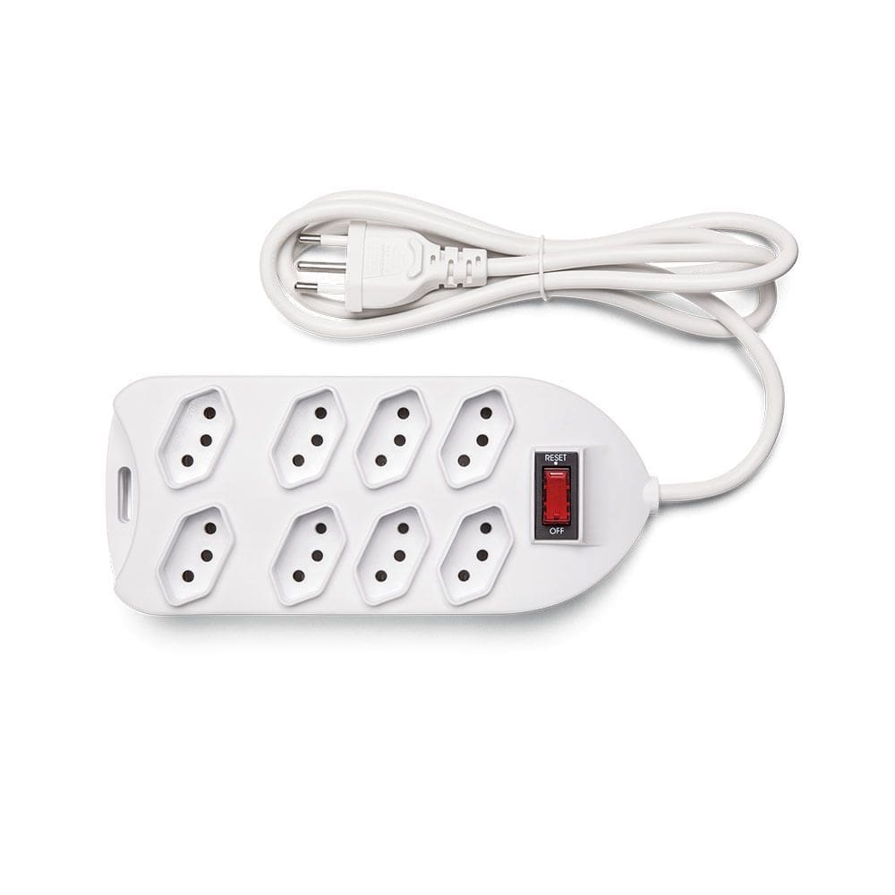 Protetor Intelbras Epe 1008+ 8 Tomadas Cabo 1,5m Branco