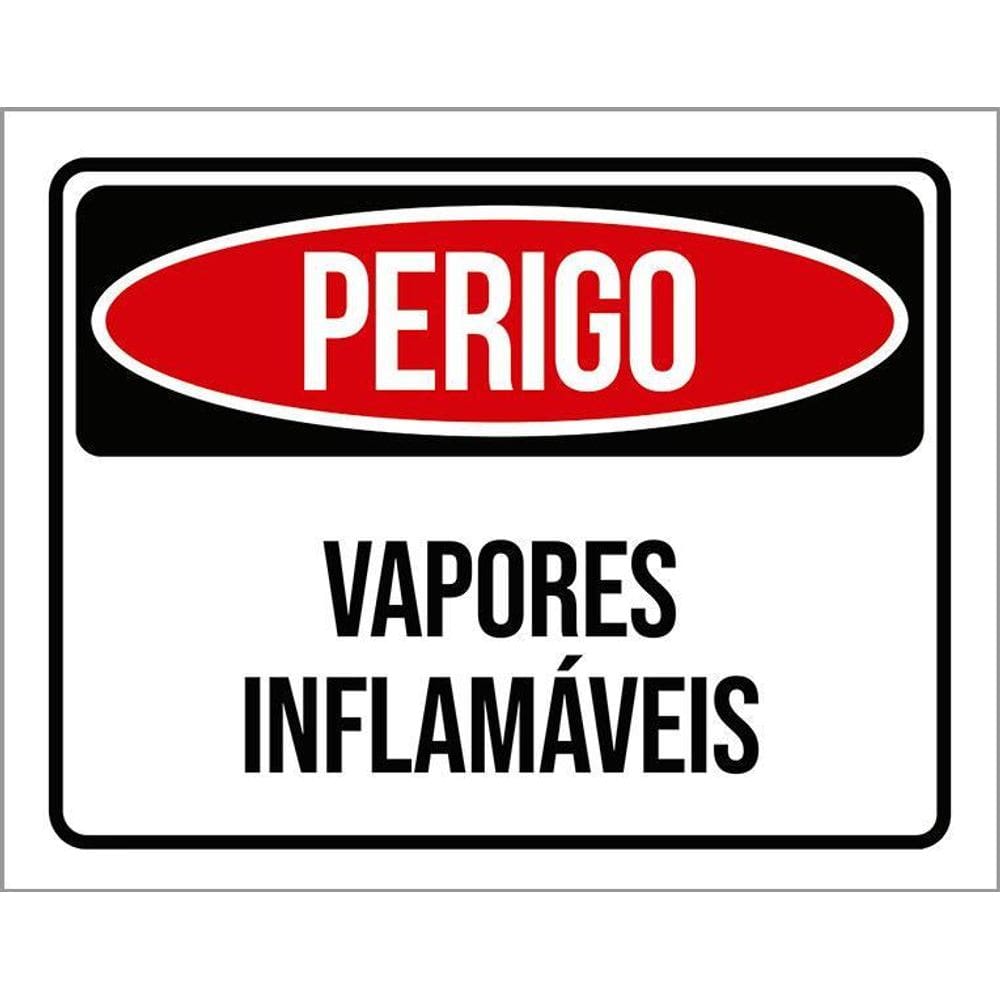 Placa Perigo Vapores Inflamáveis 36X46