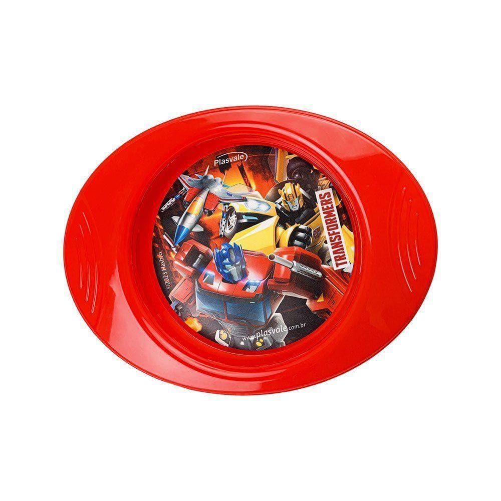 Prato Fundo Decorado Transformers Decorado Transformers