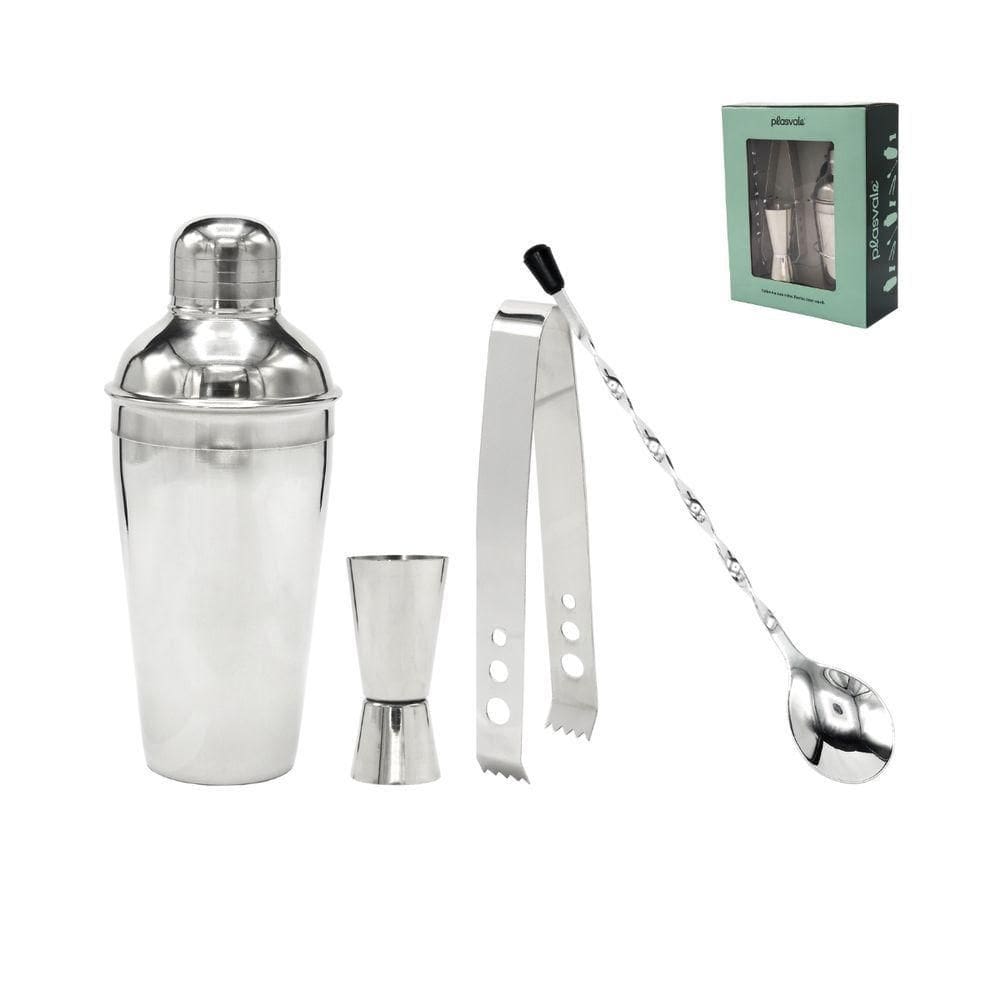 Kit Bar Completo 4 Peças (barman) Inox