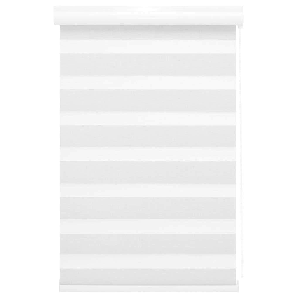 Persiana Rolo Duplo Tecido Zebra Branca 160 L X 160 A Double