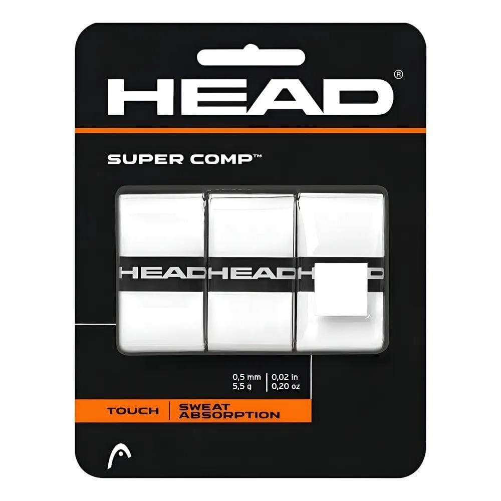 Cabeça De Tênis Overgrip Padel Super Comp Grip White Handle