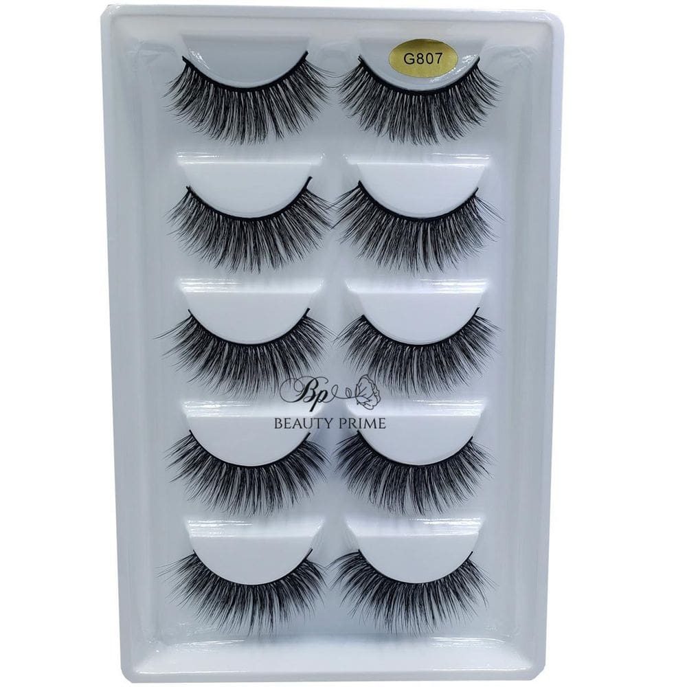 Cartela De Cílios Postiços Mink G807 Com 5 Pares Beauty Prime