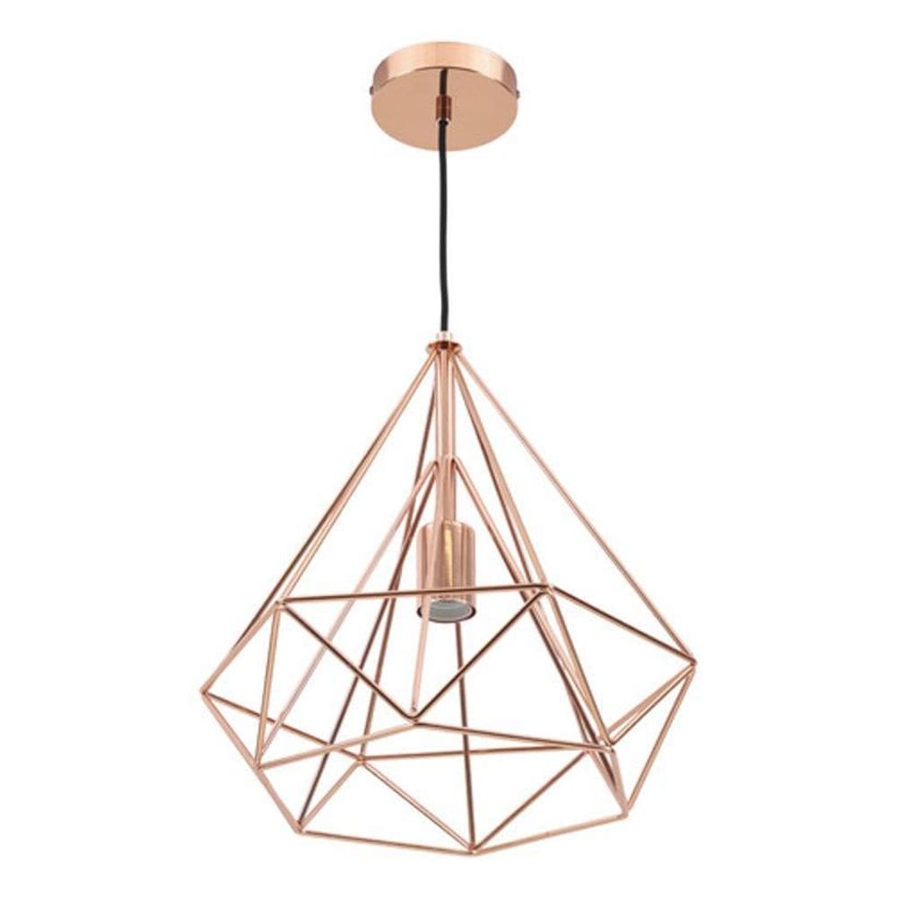 Pendente Aramado 1 Lampada Em Metal Cobre Byron - Inspire