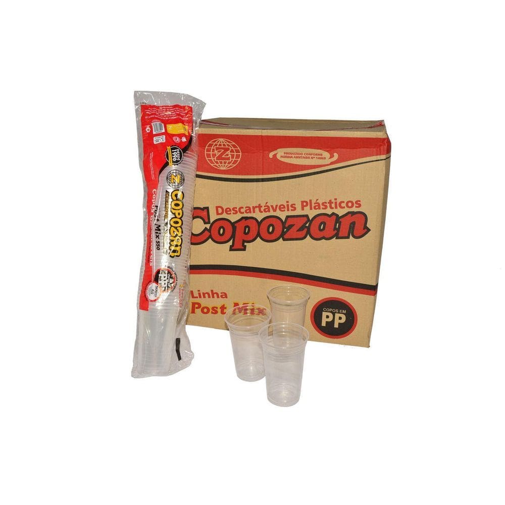 Copo Plástico Liso 770Ml Pp Post Mix Copozan C/500