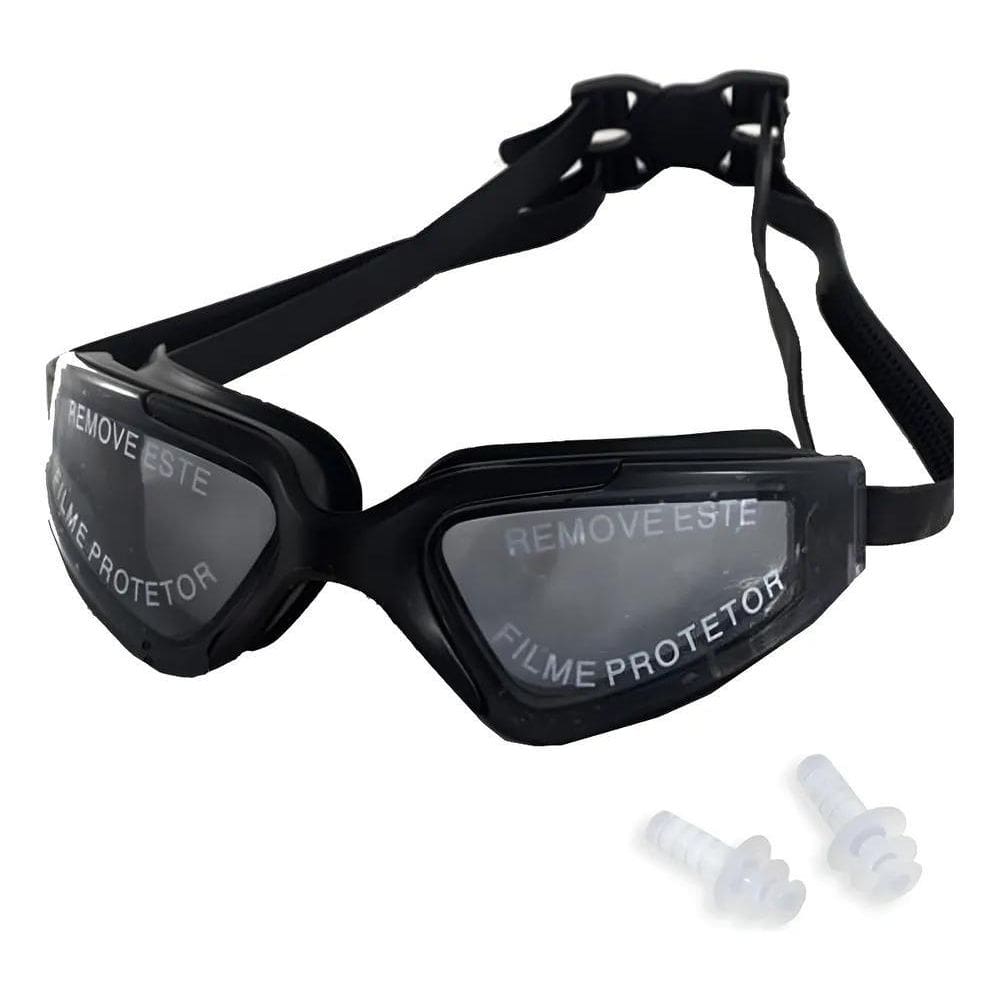 Óculos Natação Piscina Adulto Não Embaça Protetor Ouvido -